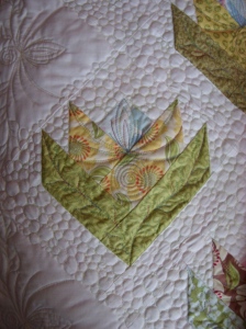 This is what a completed flower block when quilted should look like....